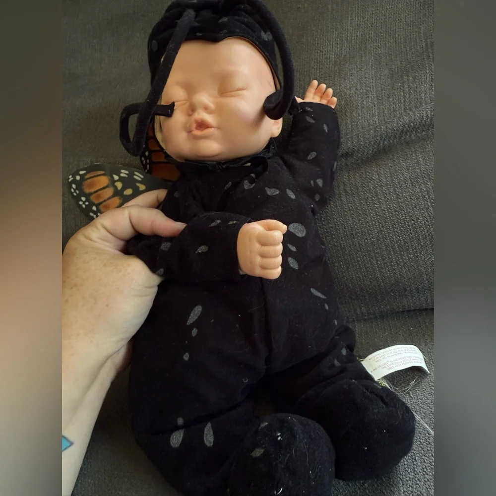 Vintage 1998 Anne Geddes monarch butterfly sleeping‎ baby doll